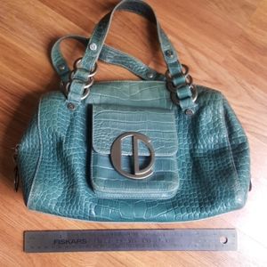 Vintage charles david reptile embossed handbag